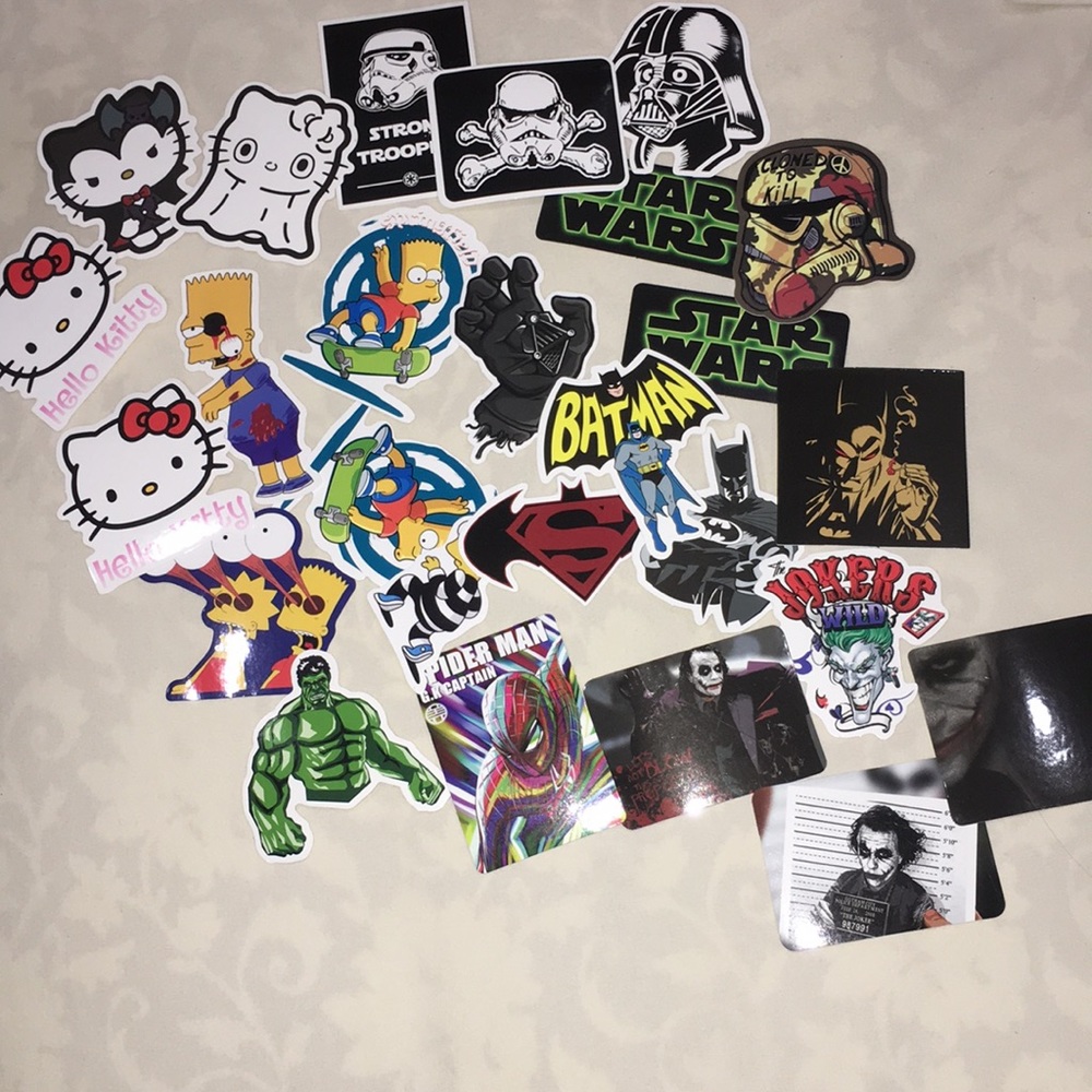 Cartoon/Comic Skateboard Stickers Assortment